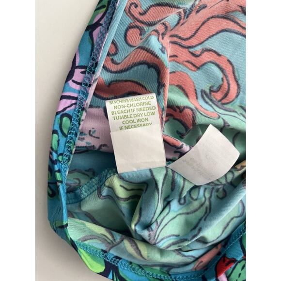 Lilly Pulitzer Jade Dress M Multicolor Shake Your Tail Feather Tropical Peacock - Picture 7 of 11